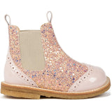 Angulus Chelsea Støvler Pale Rose/Rose Glitter/Beige Elastic 2