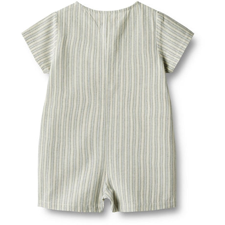 Wheat Aquablue Stripe Rompers Niller 2