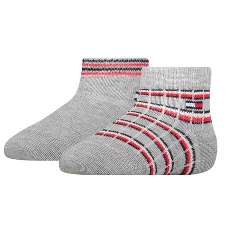 Tommy Hilfiger Baby 2-pak Global Strømper Grey Melange