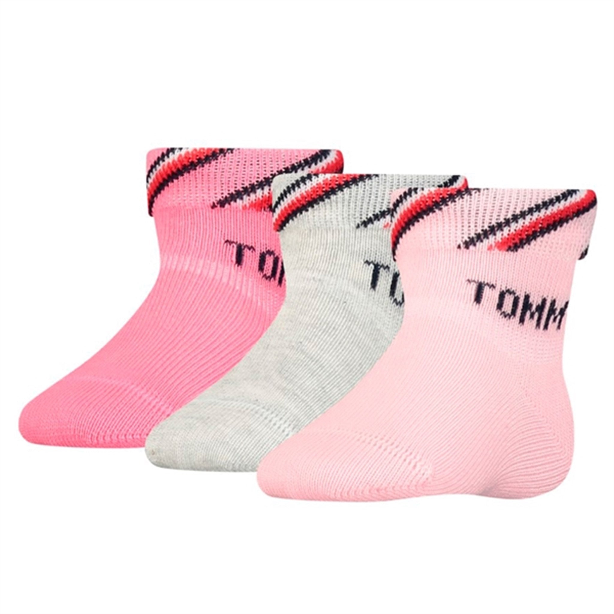Tommy Hilfiger Newborn 3-pak Giftbox Strømper Pink Combo