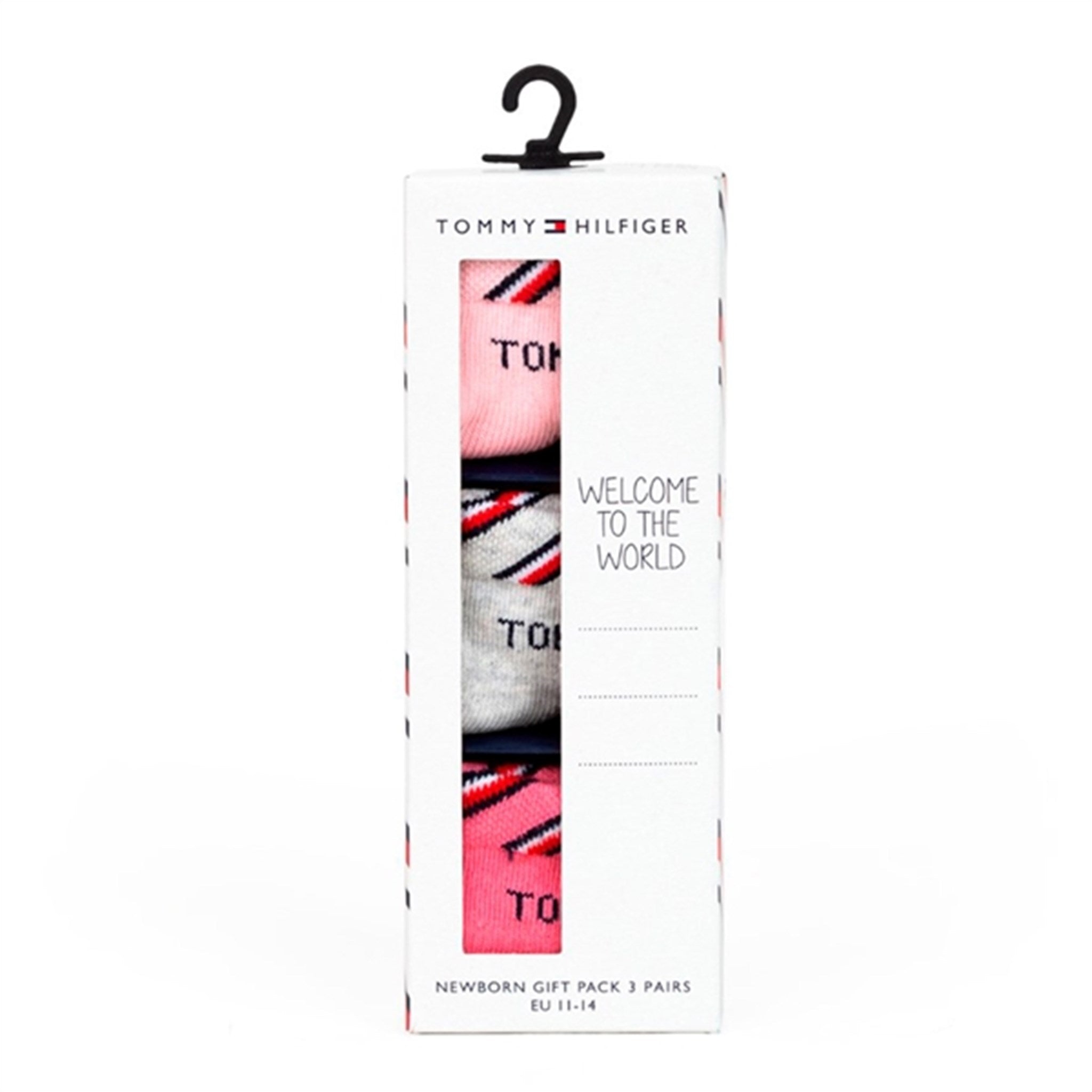 Tommy Hilfiger Newborn 3-pak Giftbox Strømper Pink Combo 2