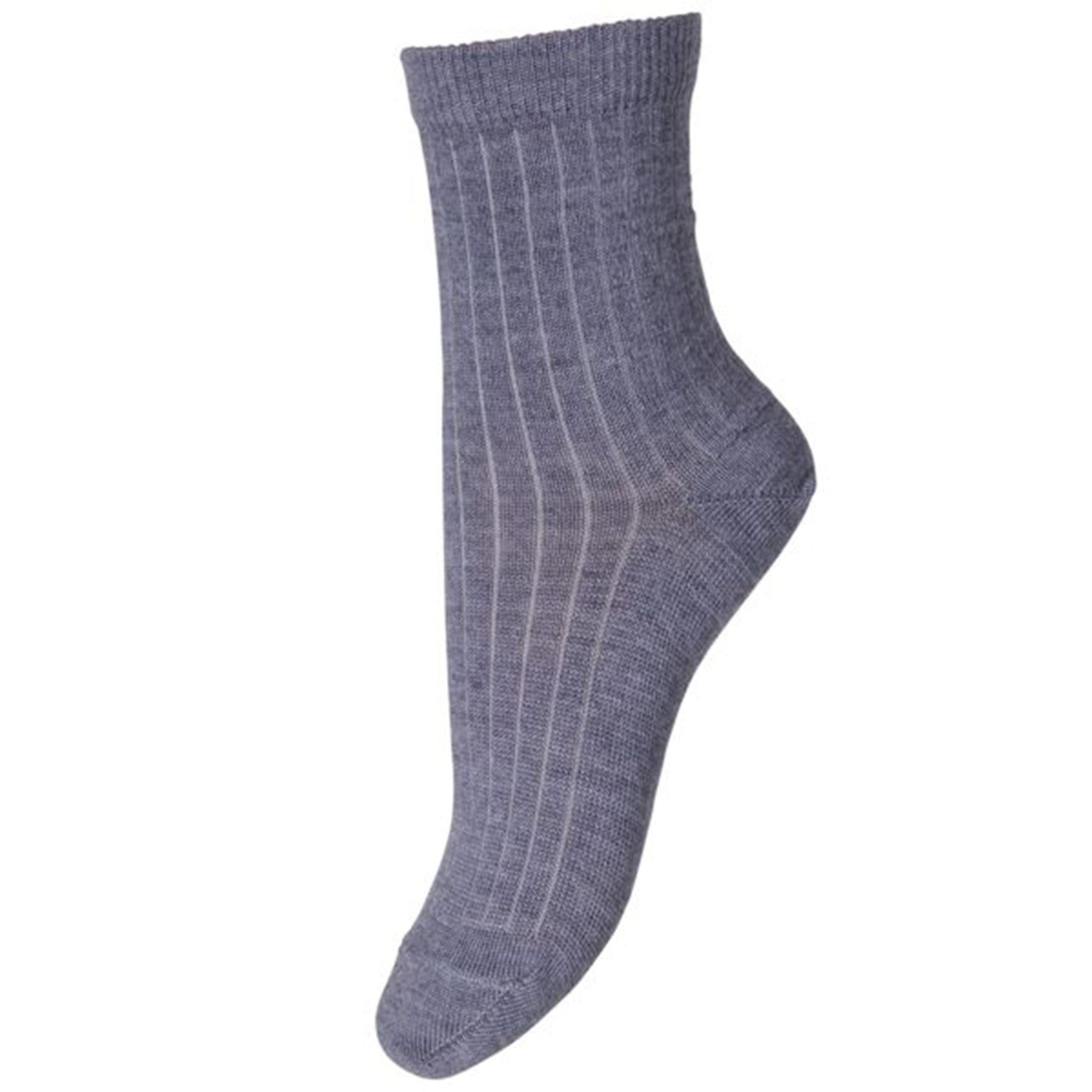 MP 718 Wool Socks Rib 491 Grey