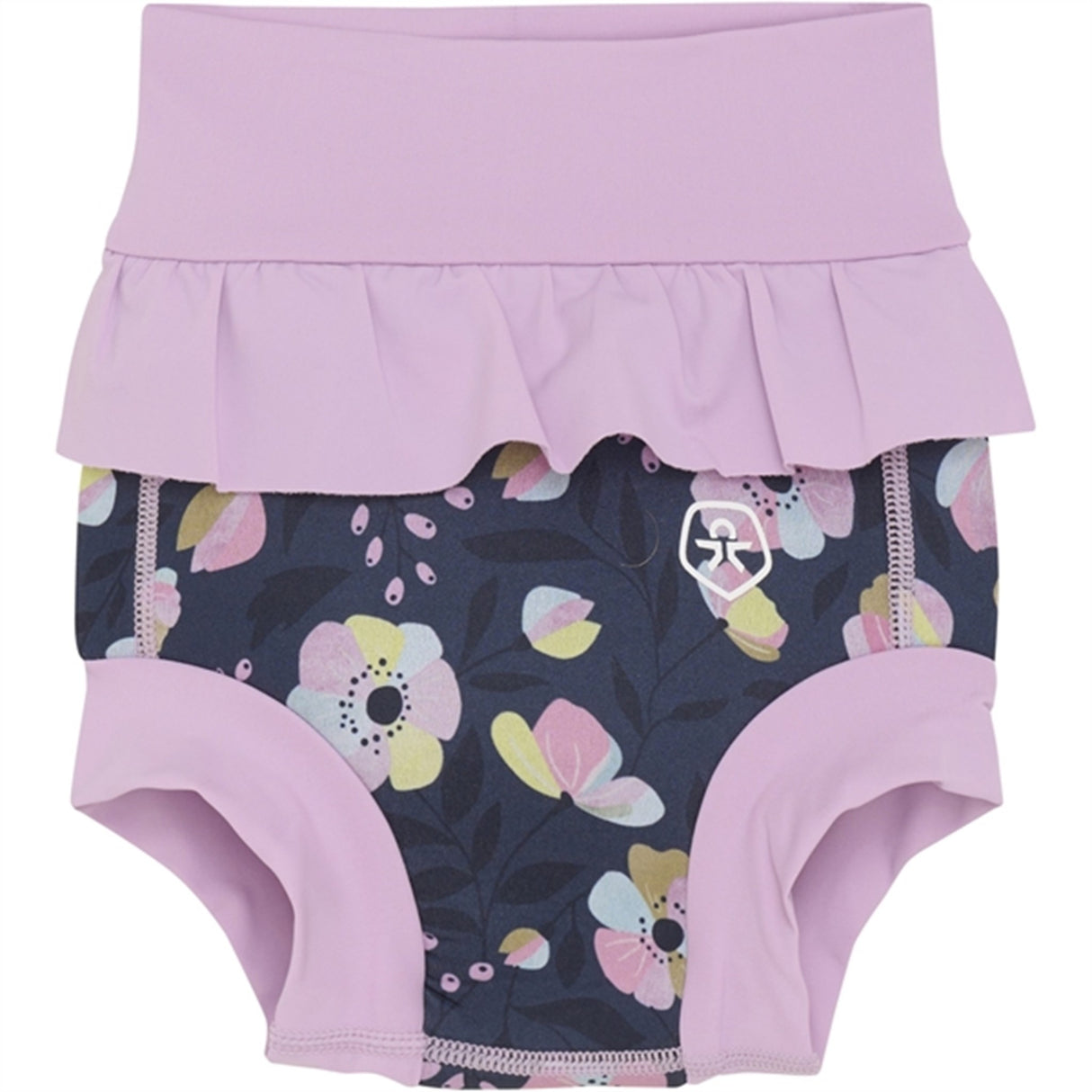 Color Kids Babybadebukser med Frill Flower AOP Lavender Mist