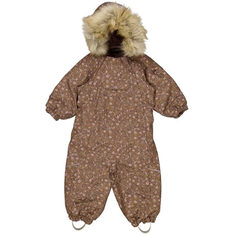 Wheat Dress Nickie Tech Eggplant Flowers