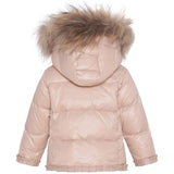 Ver de Terre Featherlight Baby Girls Dunjakke m. Pels Mahogany Rose