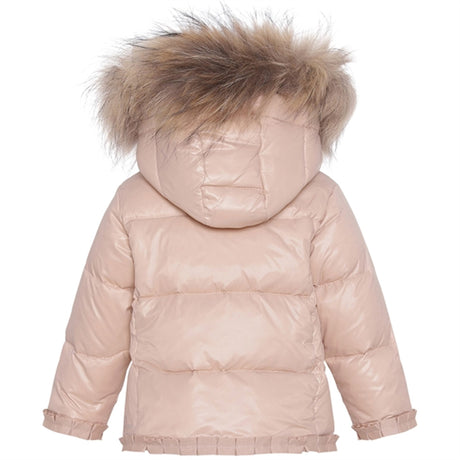 Ver de Terre Featherlight Baby Girls Dunjakke m. Pels Mahogany Rose