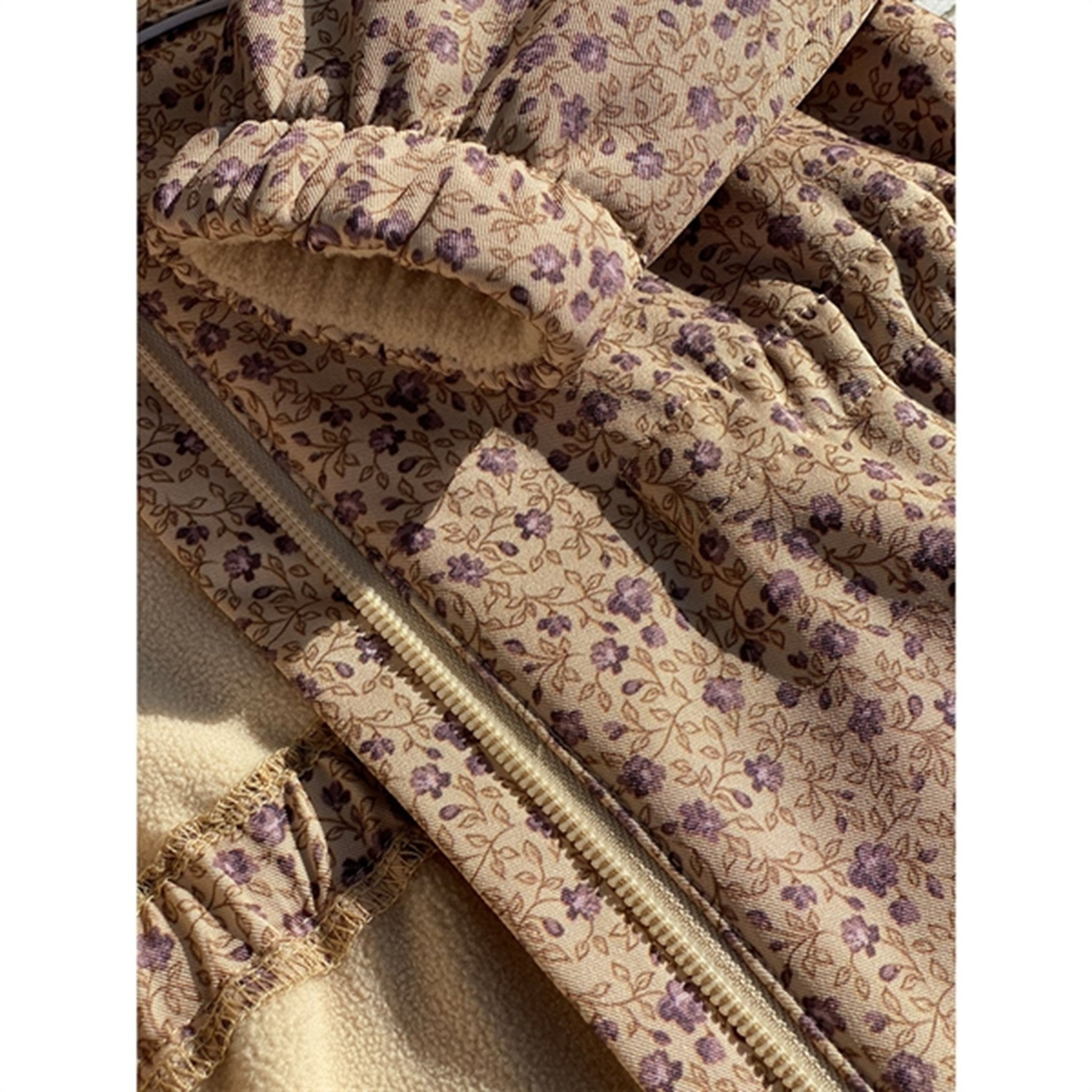 Wheat Softshell Lilac Flowers Jakker Elois 4
