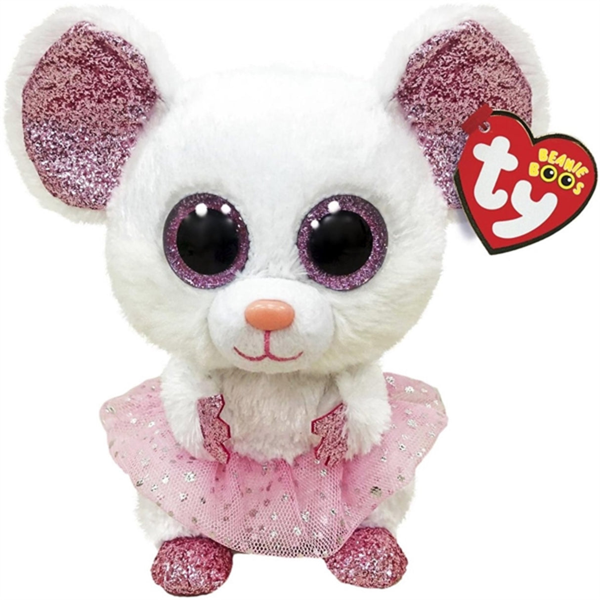 TY Beanie Boos Nina - White Ballerinasko Mus Reg