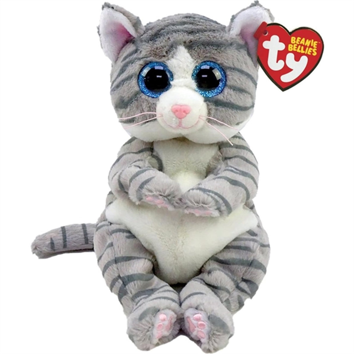 TY Beanie Bellies Mitzi - Grey Tabby Cat Reg