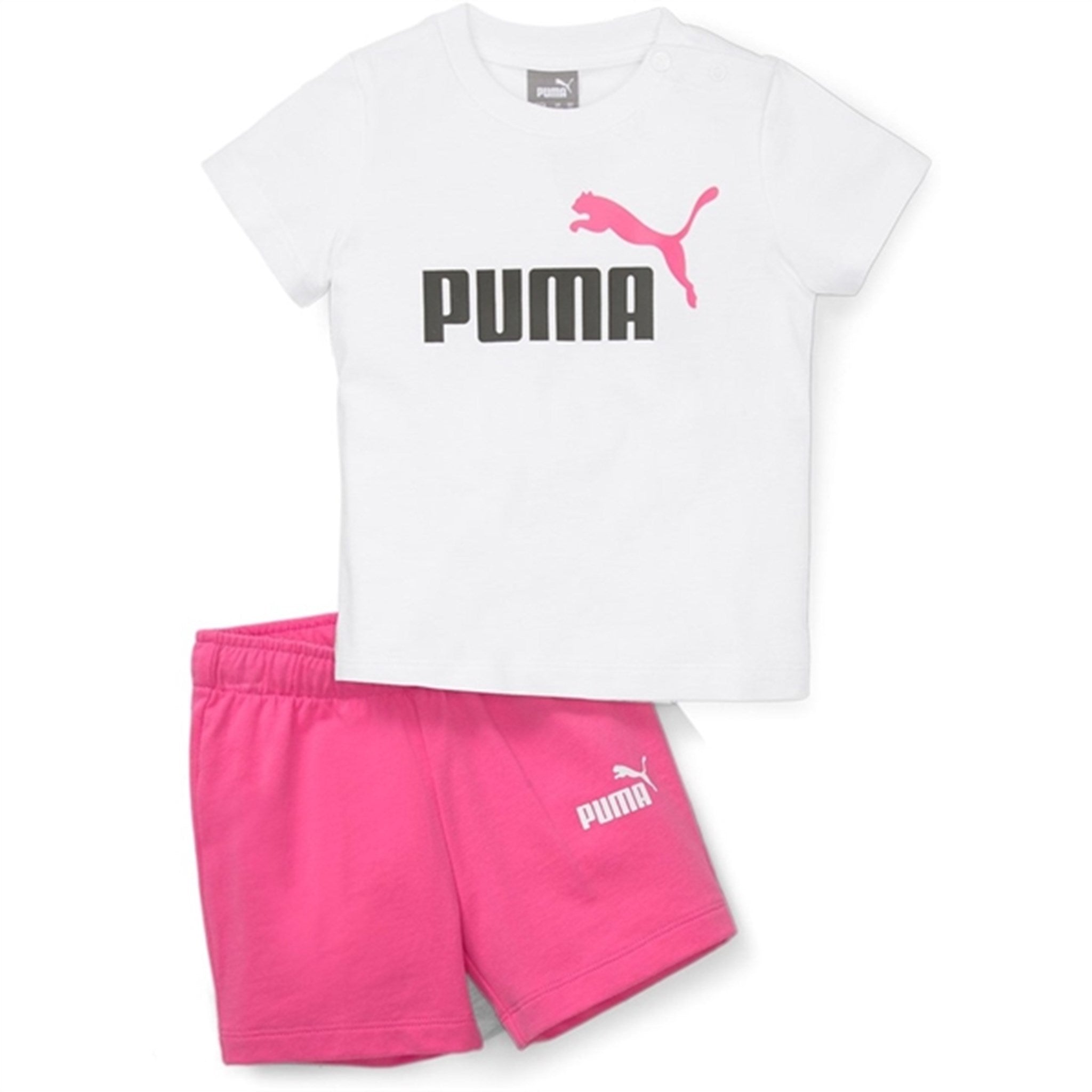 Puma Minicats T-shirt & Shorts Sett White-Pearl Pink