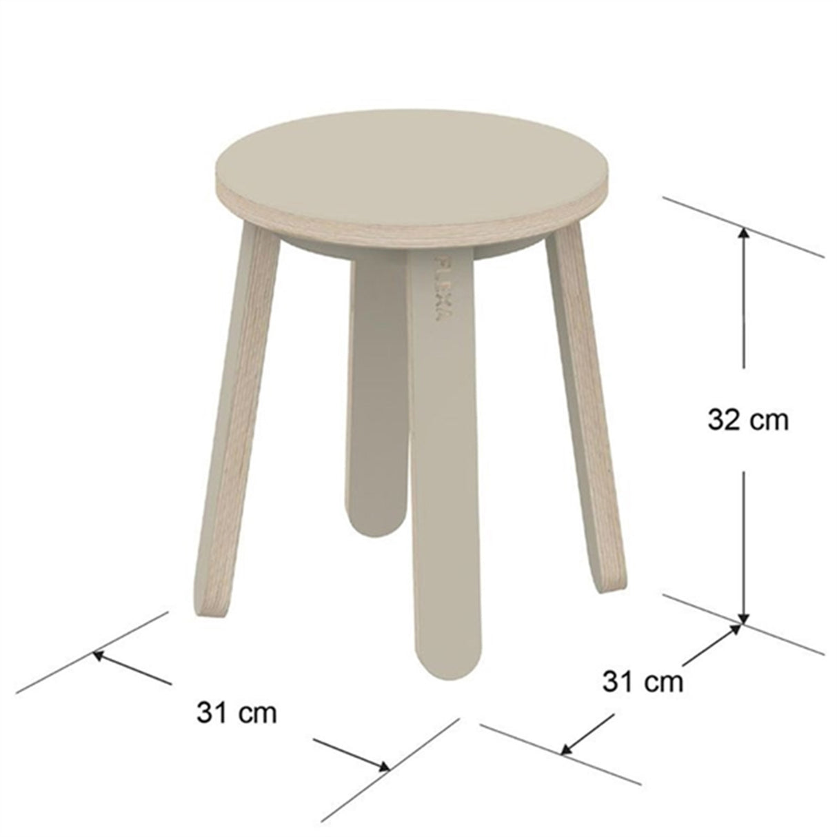 FLEXA PLAY Taburet Til Tegnebord Grå 4