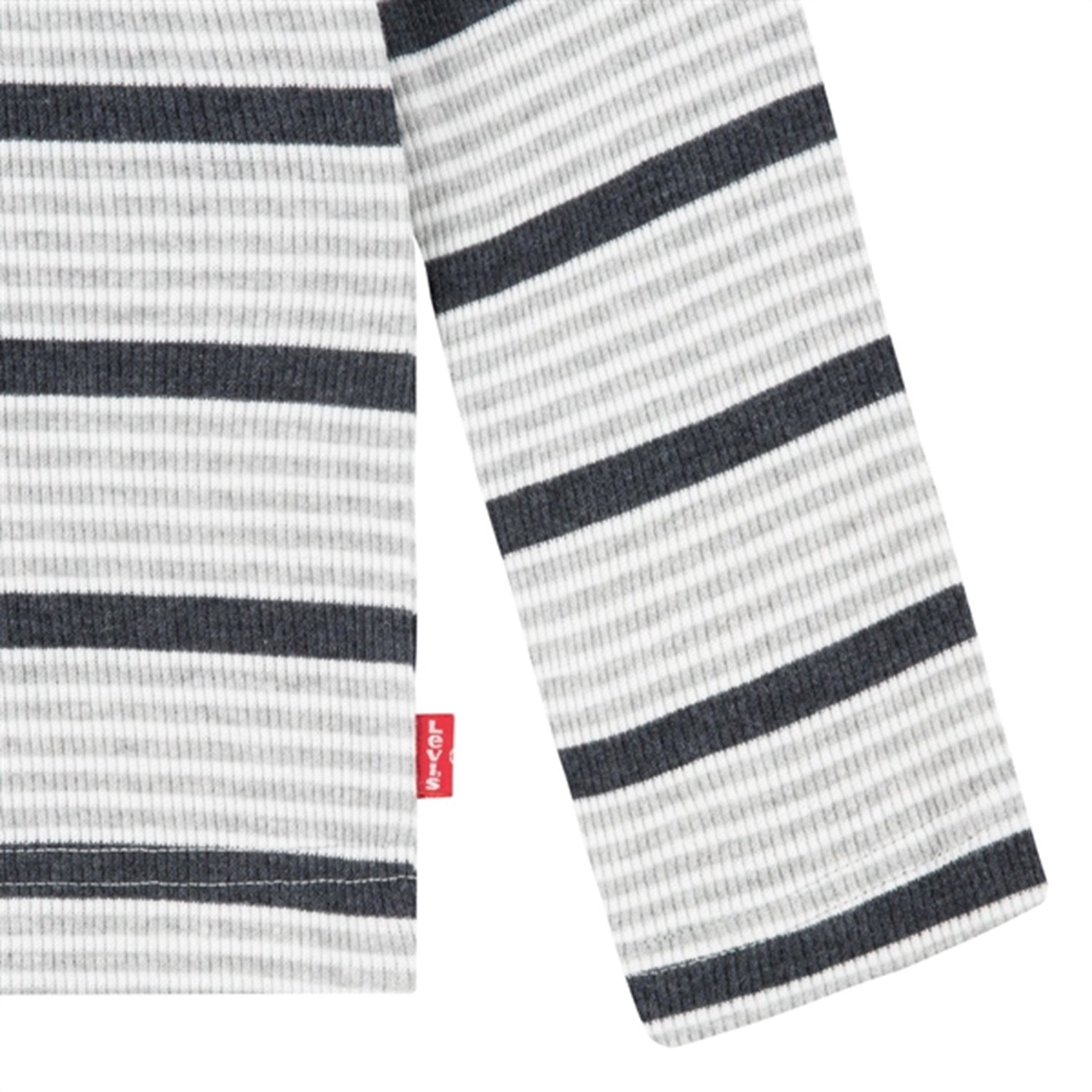 Levi's Long Sleeve Striped Thermal T-Shirt Light Grayheather 2