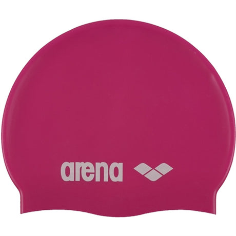 Arena Badehette Classic Silicone Jr Fuxia-White