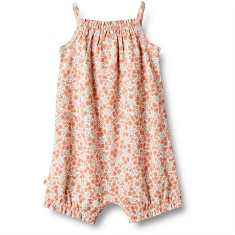 Wheat Rose Flowers Rompers Senia