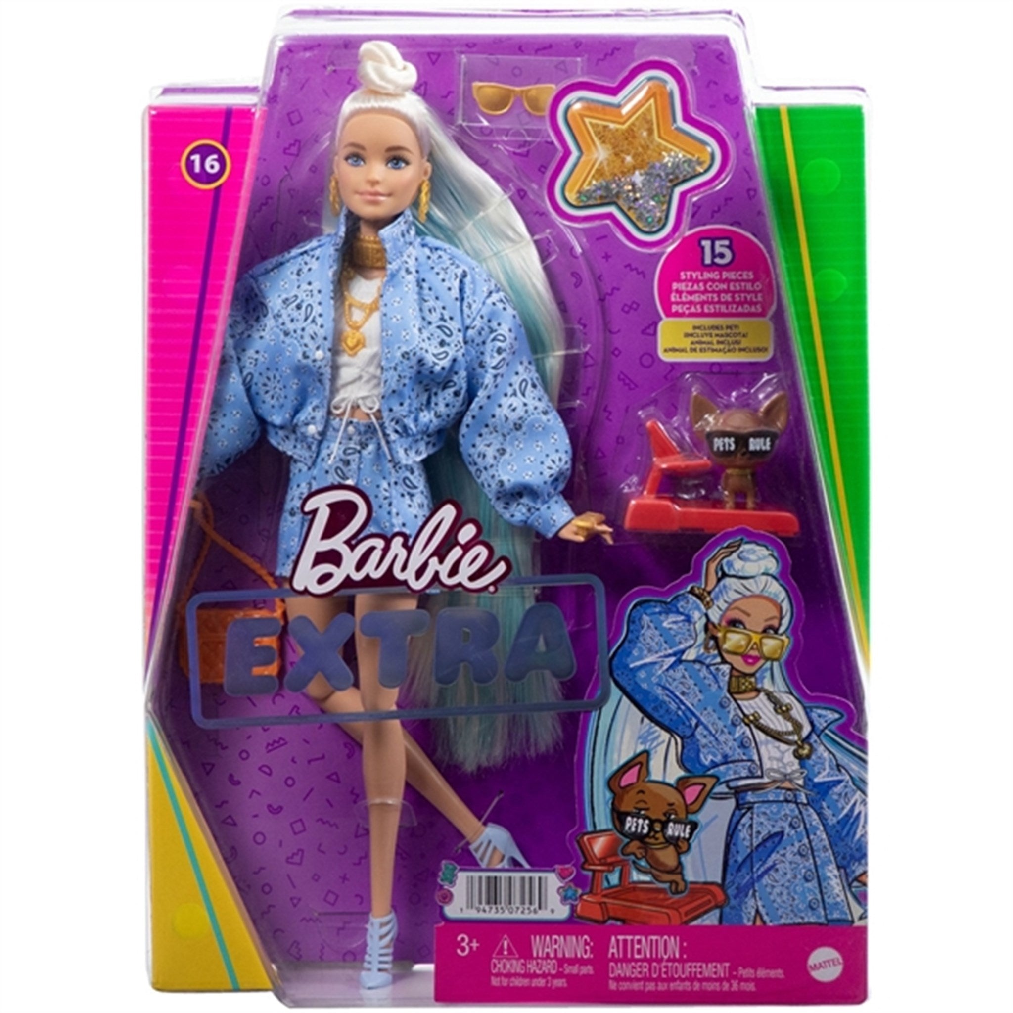 Barbie® Extra Blond Bandana Dukke 3