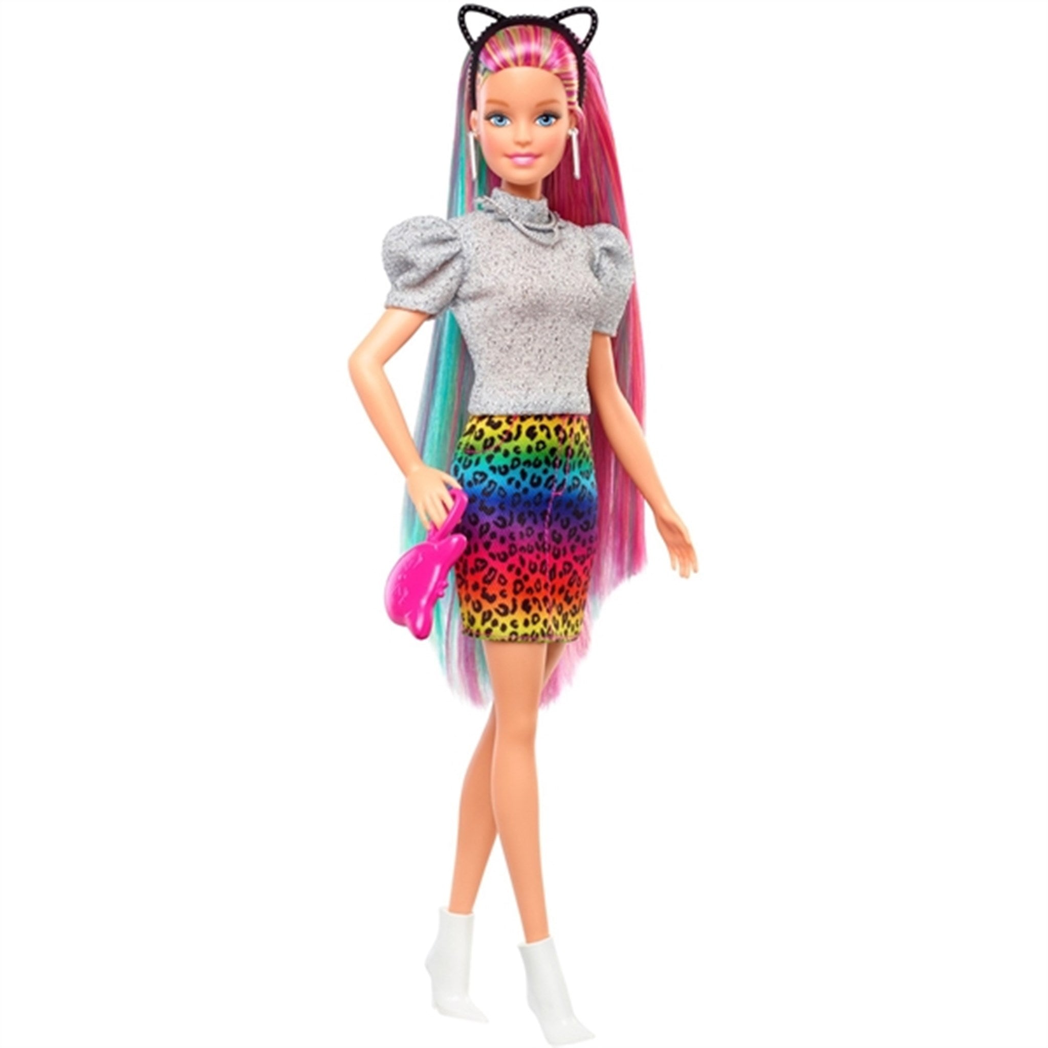 Barbie® Dukke Med Leopard Regnbue Hår 2
