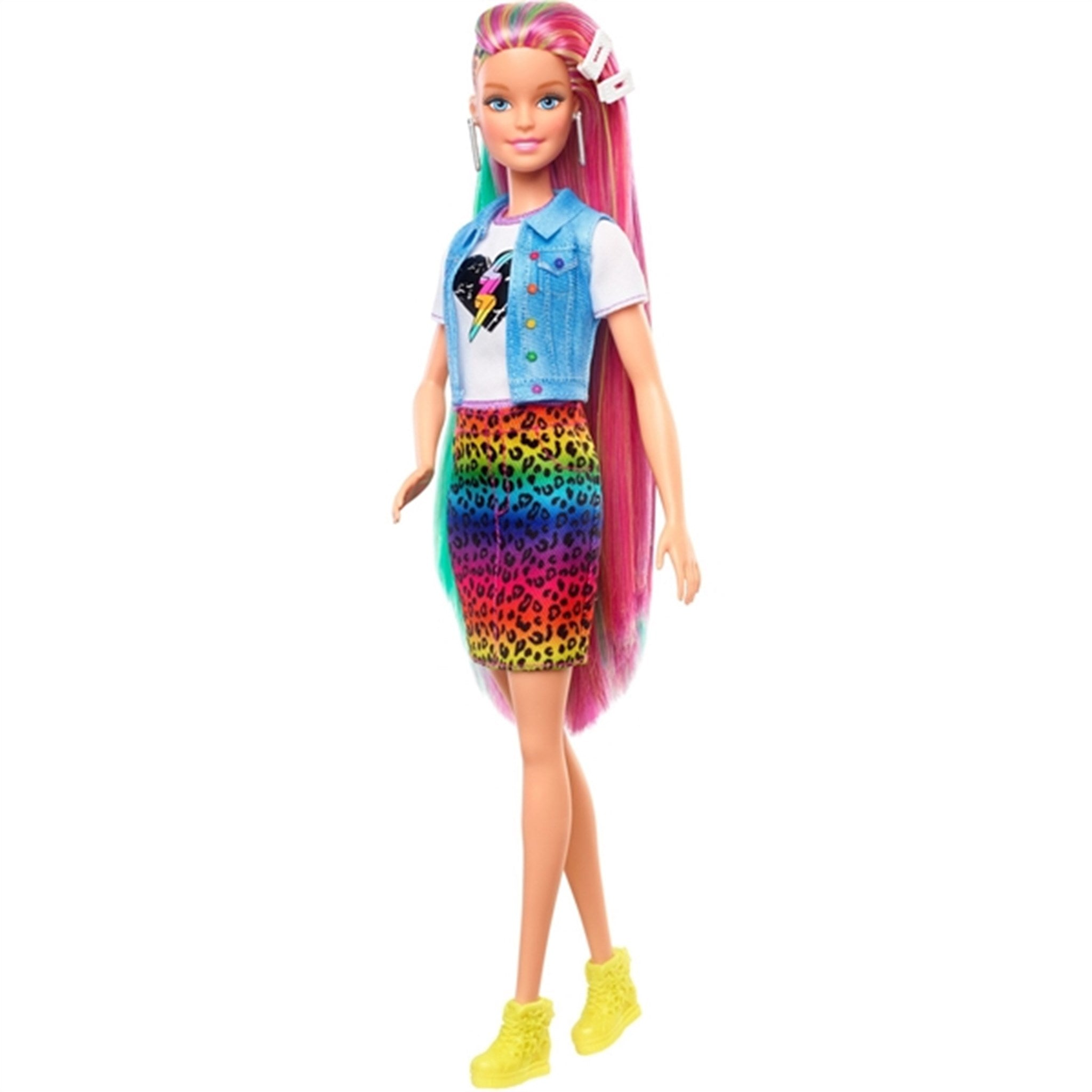 Barbie® Dukke Med Leopard Regnbue Hår 3