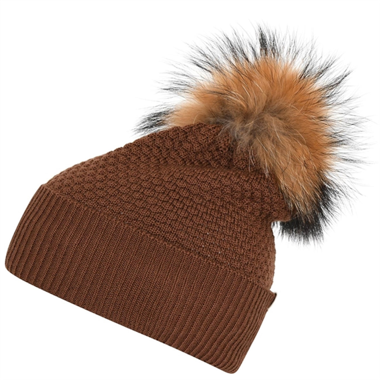 MP 97500 Chunky Oslo Ull Beanie m. Raccoon Root Beer 40