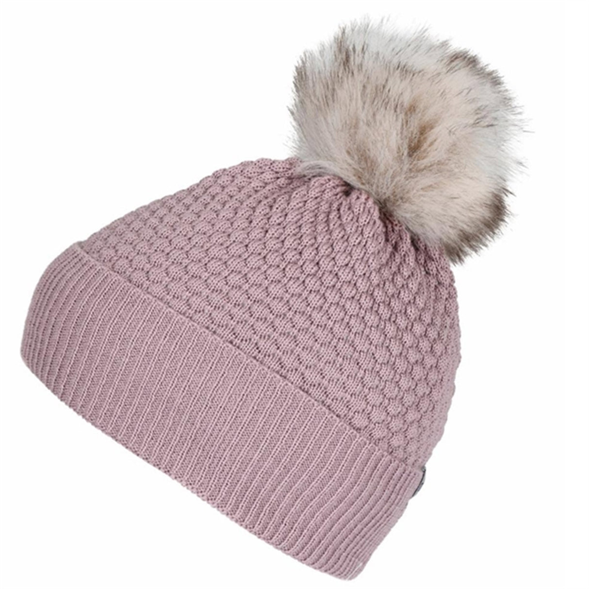 MP 97502 Chunky Oslo Ull Beanie m. Fake Fur Wood Rose 188