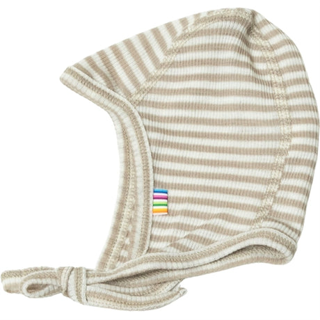 Joha Ull/Silke Beige Stripe Babyhjelm