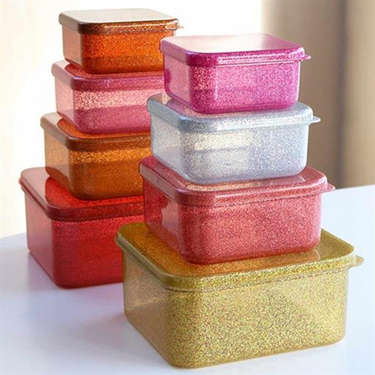 A Little Lovely Company Matkasse og Snackboks Glitter Gold Rush 4