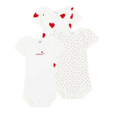 Petit Bateau Body ML 2-pack White/Red Hearts