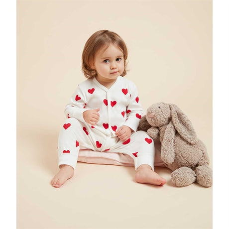 Petit Bateau Onepiece Dors Bien White/Red 2