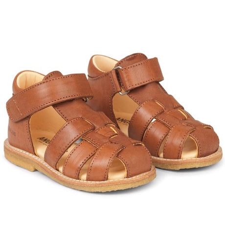 Angulus Begyndersandal M. Velcro Cognac