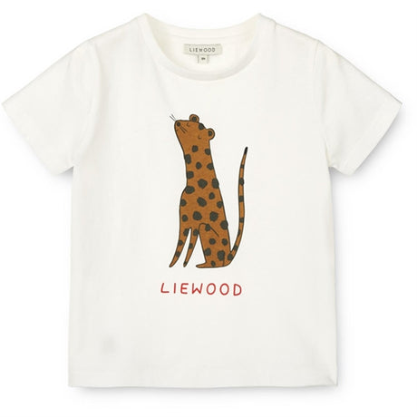 Liewood Leopard/Crisp White Apia Baby Placement T-shirt