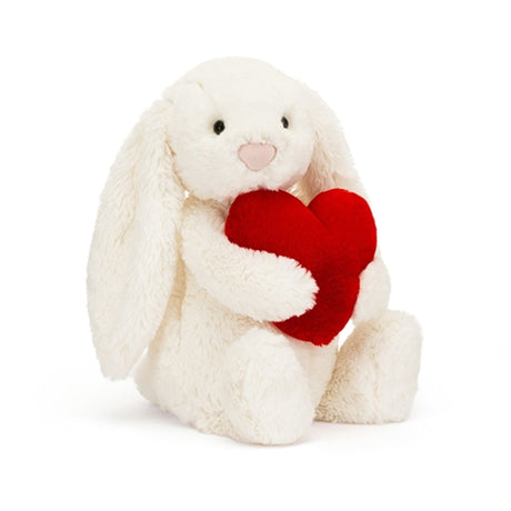 Jellycat Bashful Kanin Love med Hjerte Creme 31 cm