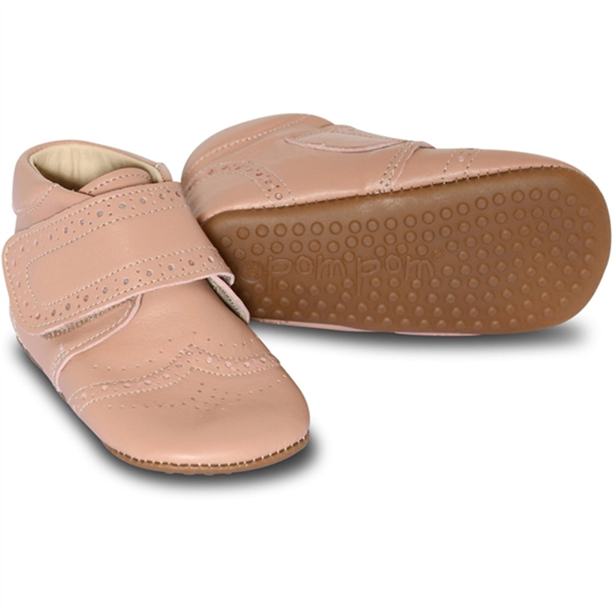 Pom Pom® Begynder™ Tøfler Borrelås Brogue Rose