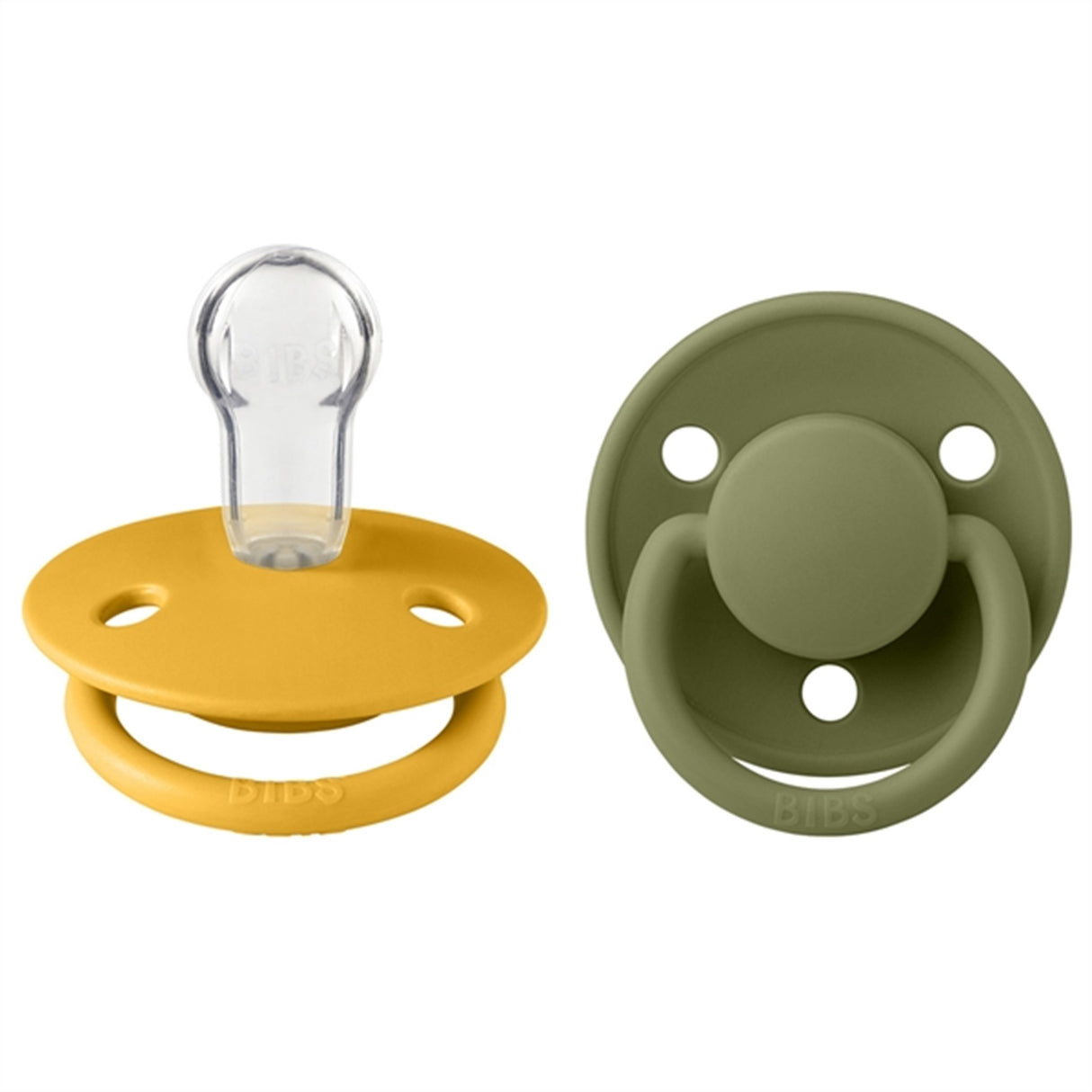 Bibs De Lux Silikon Sutter 2-pakke Rund Honey Bee/Olive