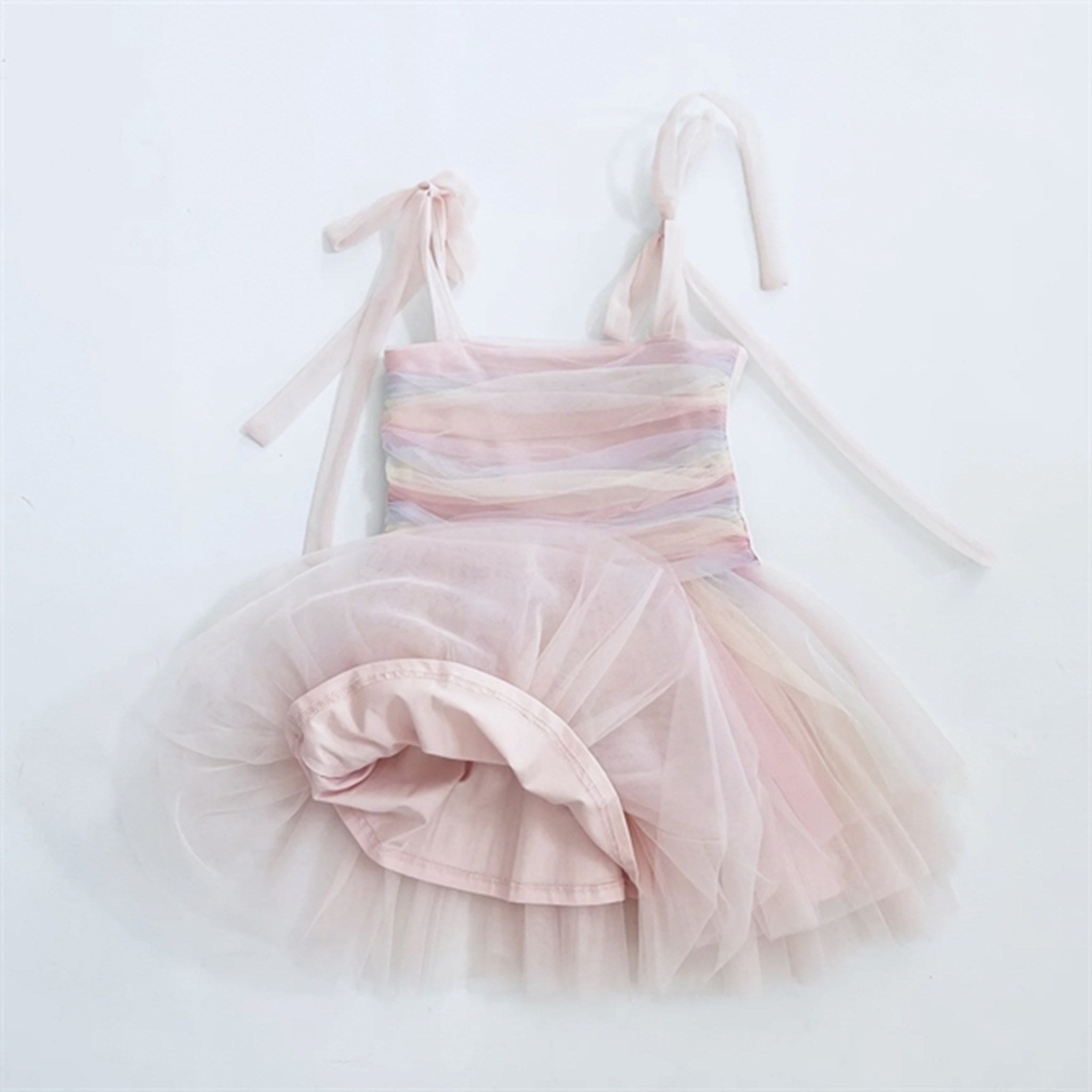 Dolly by Le Petit Tom Unicorn Rainbow Ballerinasko Tulle Tutu Kjole Rainbow Pastel 4