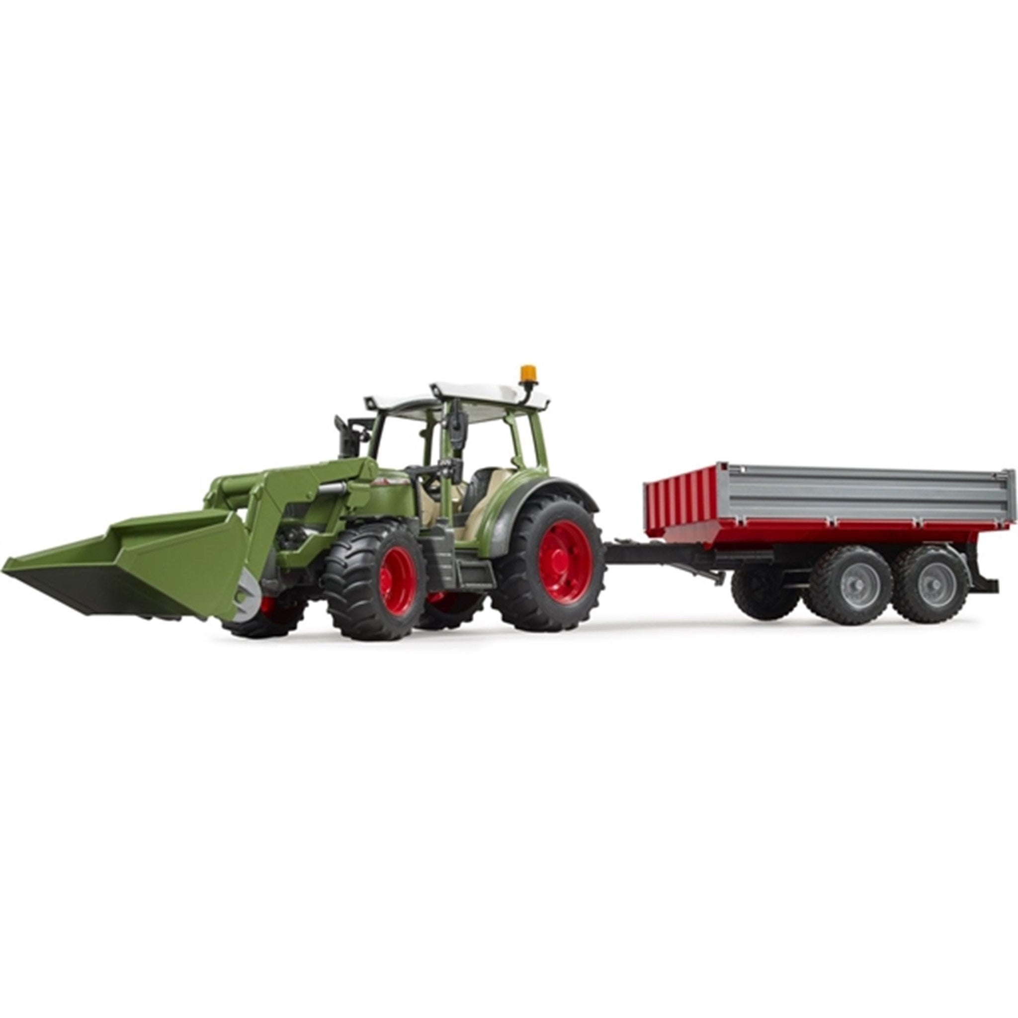 Bruder Fendt Vario 211 with Frontloader and Tipping Trailer 2