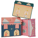 RICE Castle Theme Raffia Kurvehus til Oppbevaring 3-pakning