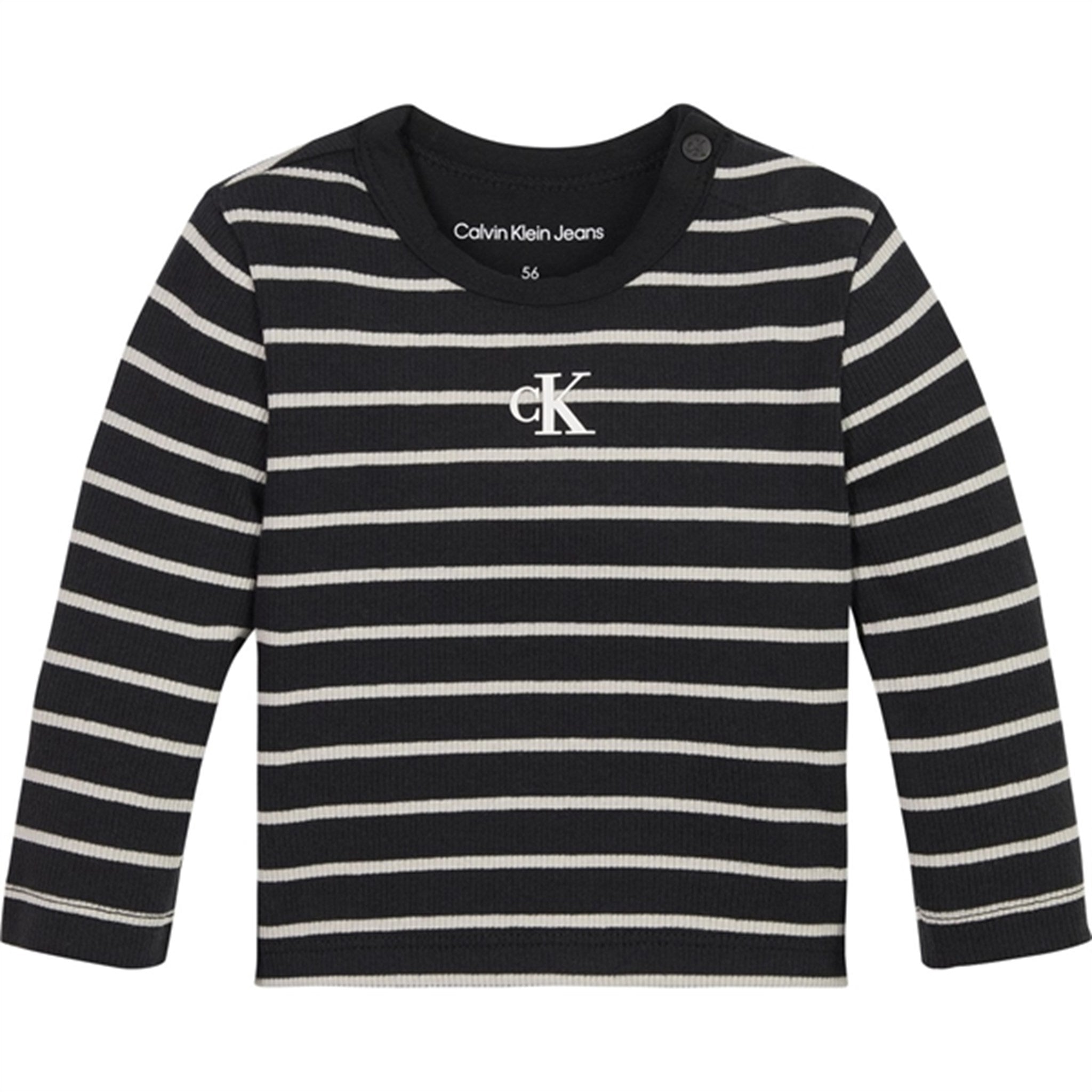 Calvin Klein Rib Stripe Bluse Black Stripe