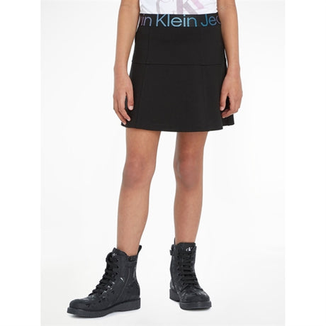 Calvin Klein Punto Tape Skjørt Ck Black
