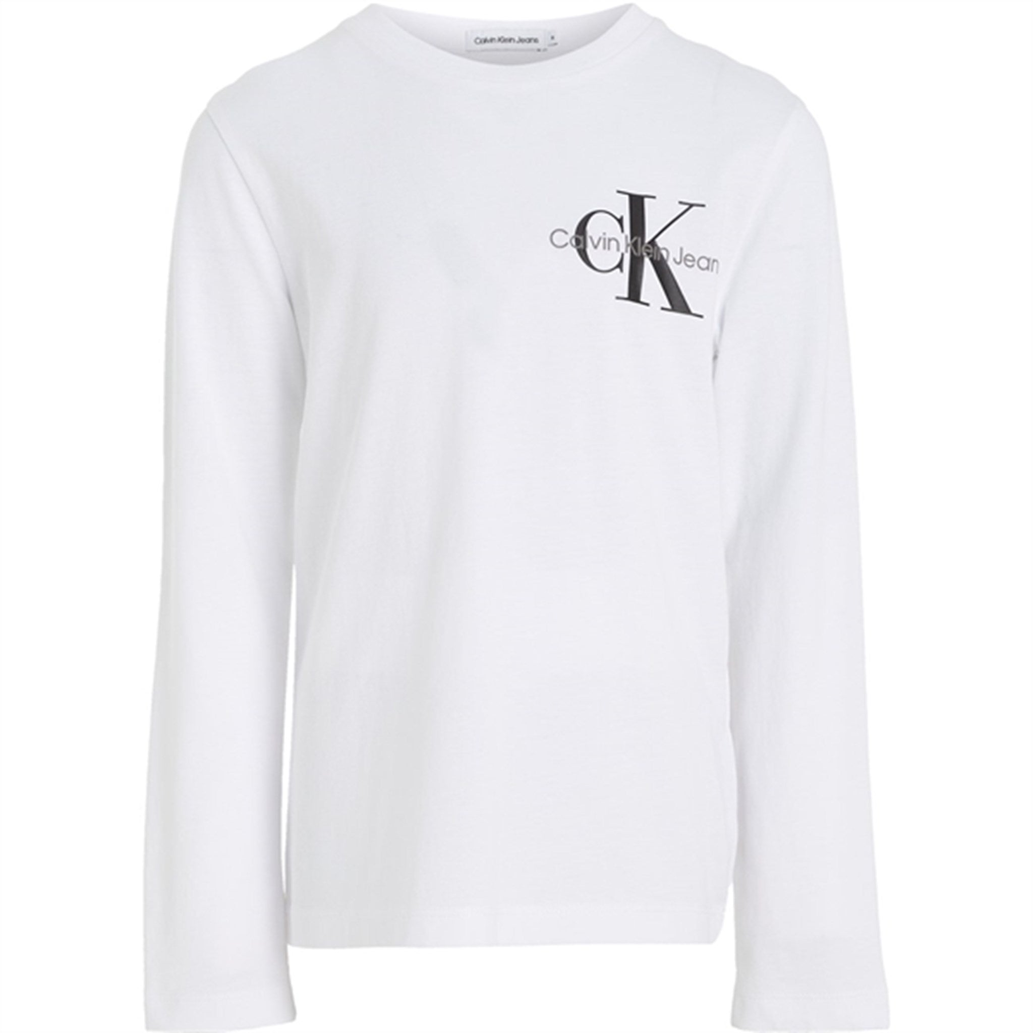 Calvin Klein Chest Monogram Ls Bluse Bright White