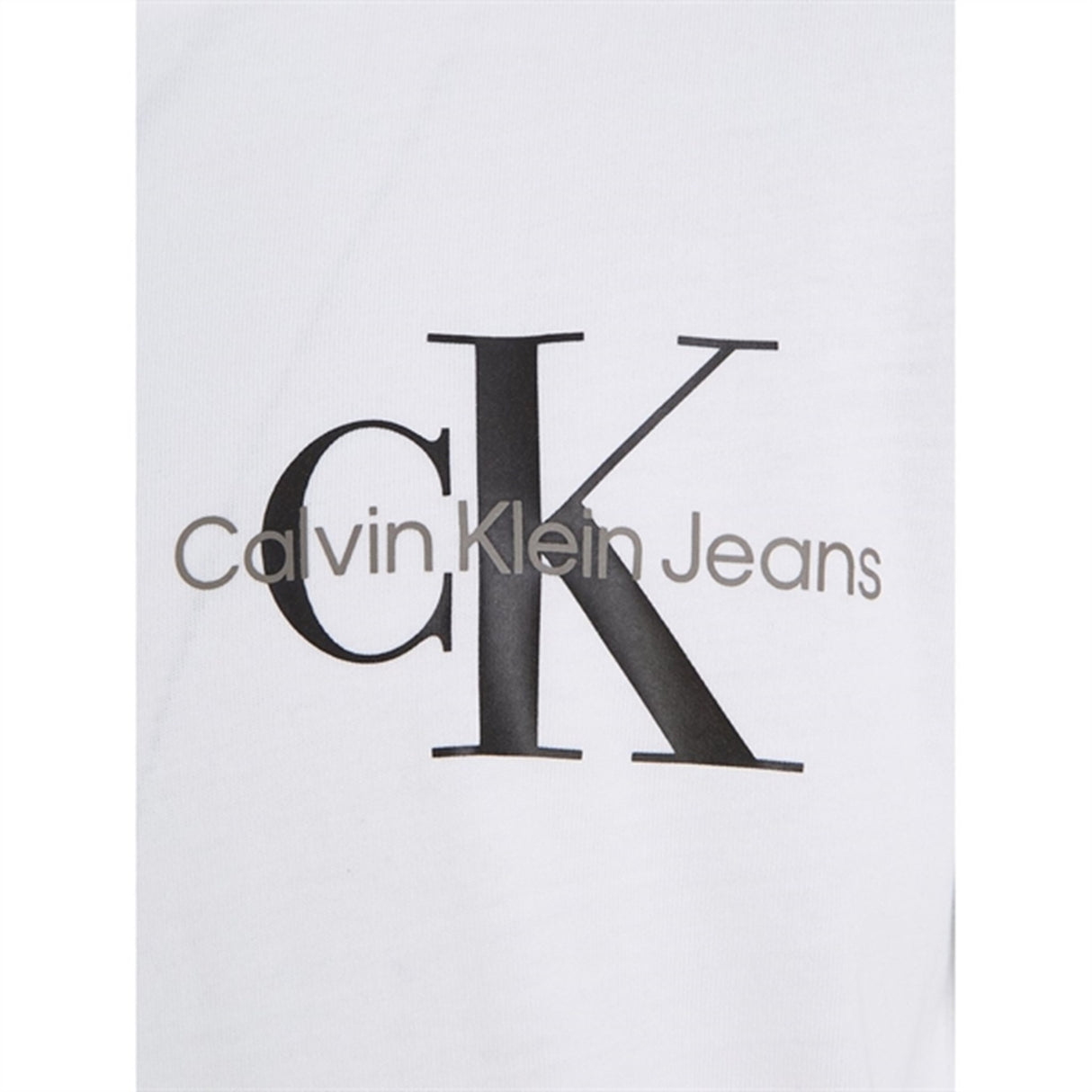 Calvin Klein Chest Monogram Ls Bluse Bright White 5