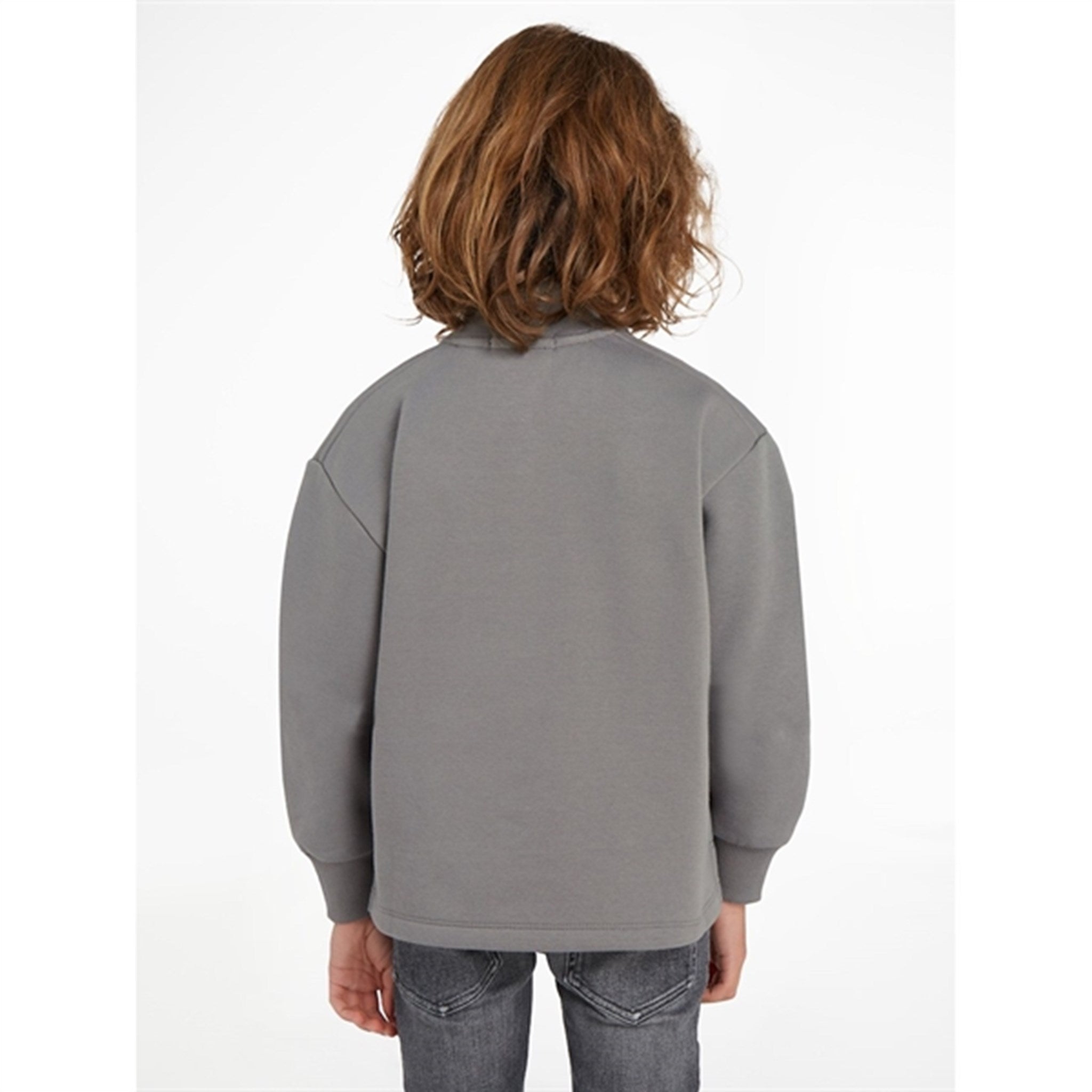 Calvin Klein Half-Zip Workwear Fleece Popover Brushed Nickel 4