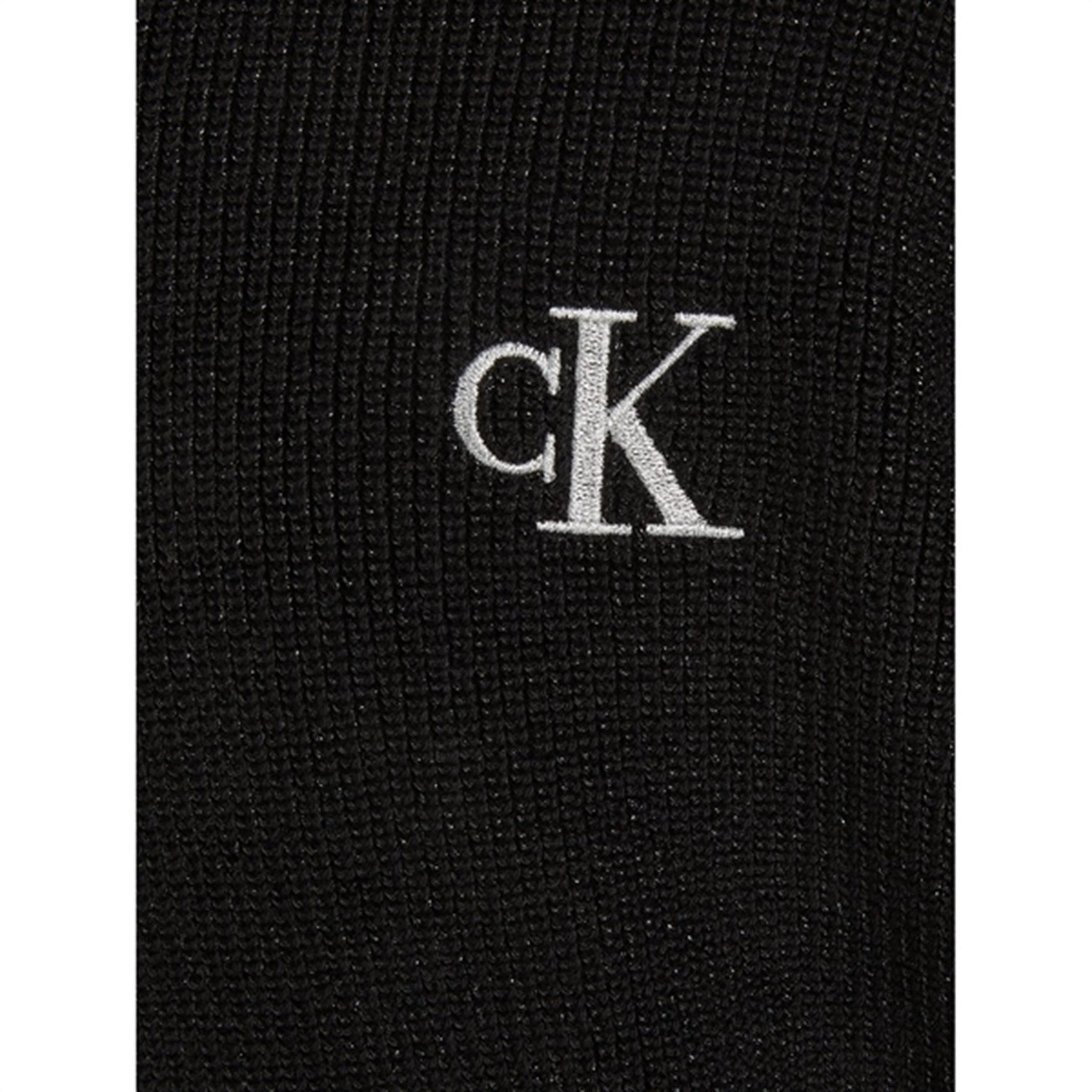 Calvin Klein Festive Lurex Strikket Genser Ck Black 3