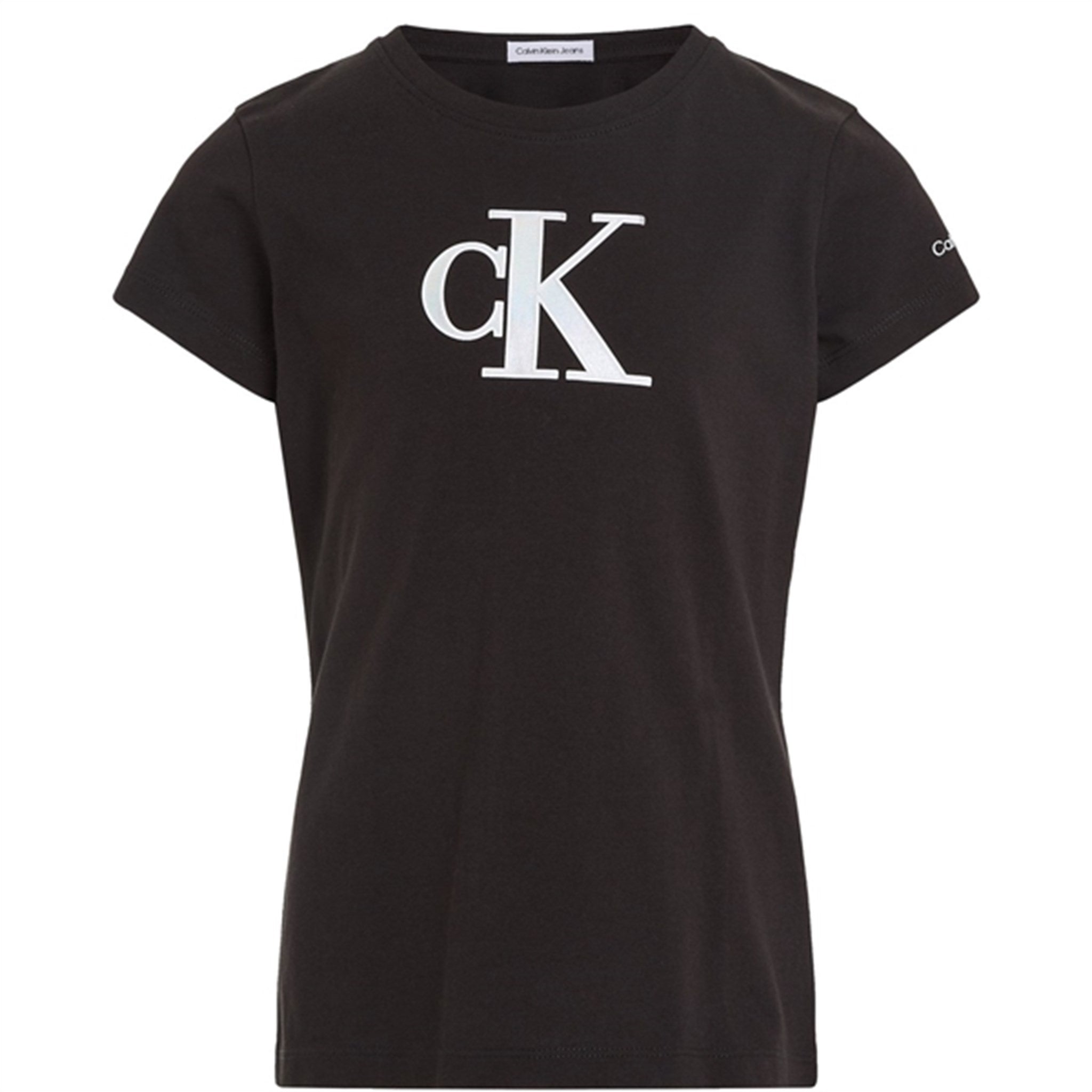 Calvin Klein Metallic Monogram Slim T-Shirt Ck Black