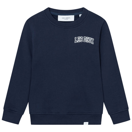 Les Deux Kids Dark Navy/Ivory Blake Collegegenser