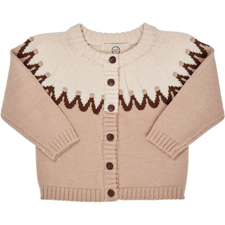 Copenhagen Colors Lt Taupe Combi Cupcake Classic Cardigan