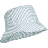 Liewood Damon Bucket Hat Stripe Sea Blue/White