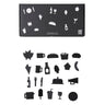 Design Letters Food Icons for Messageboard Black