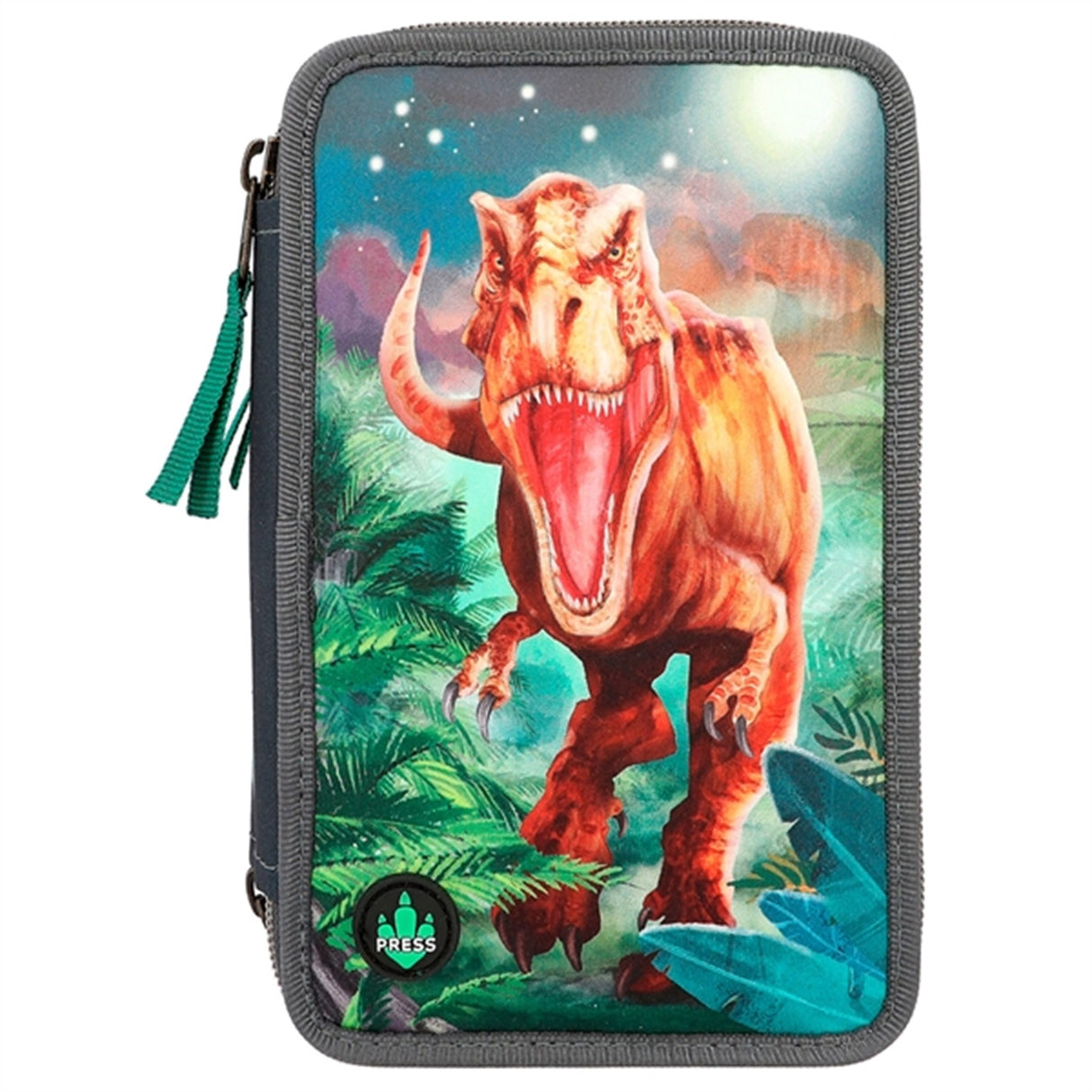 Dino World Triple Pencil Case LED T-Rex