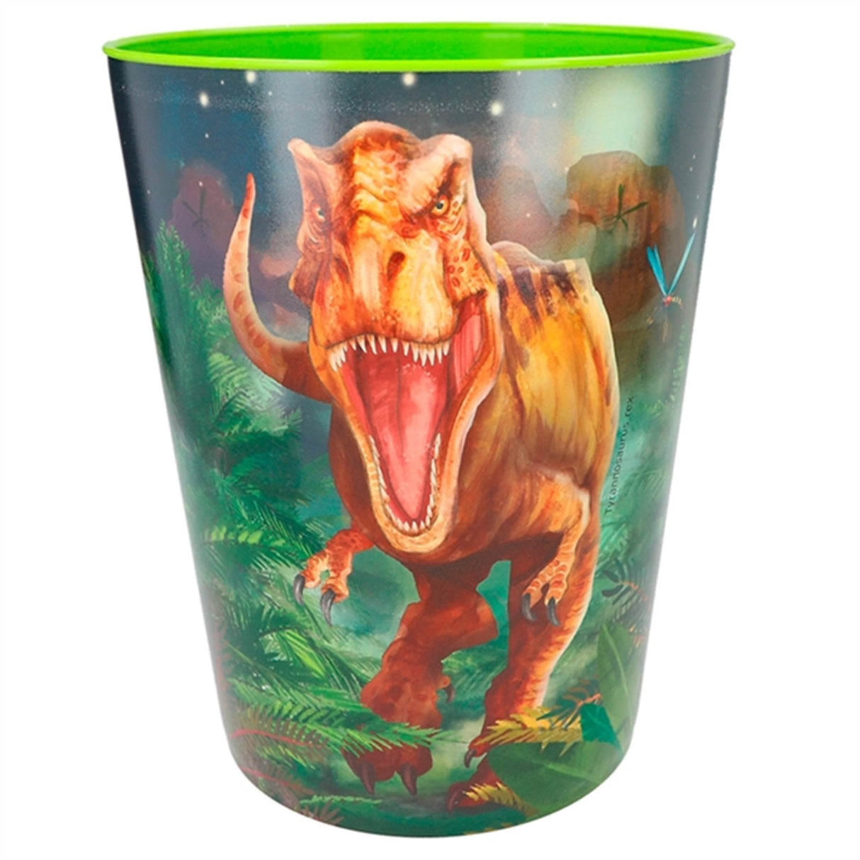 Dino World Waste Paper Bin Green