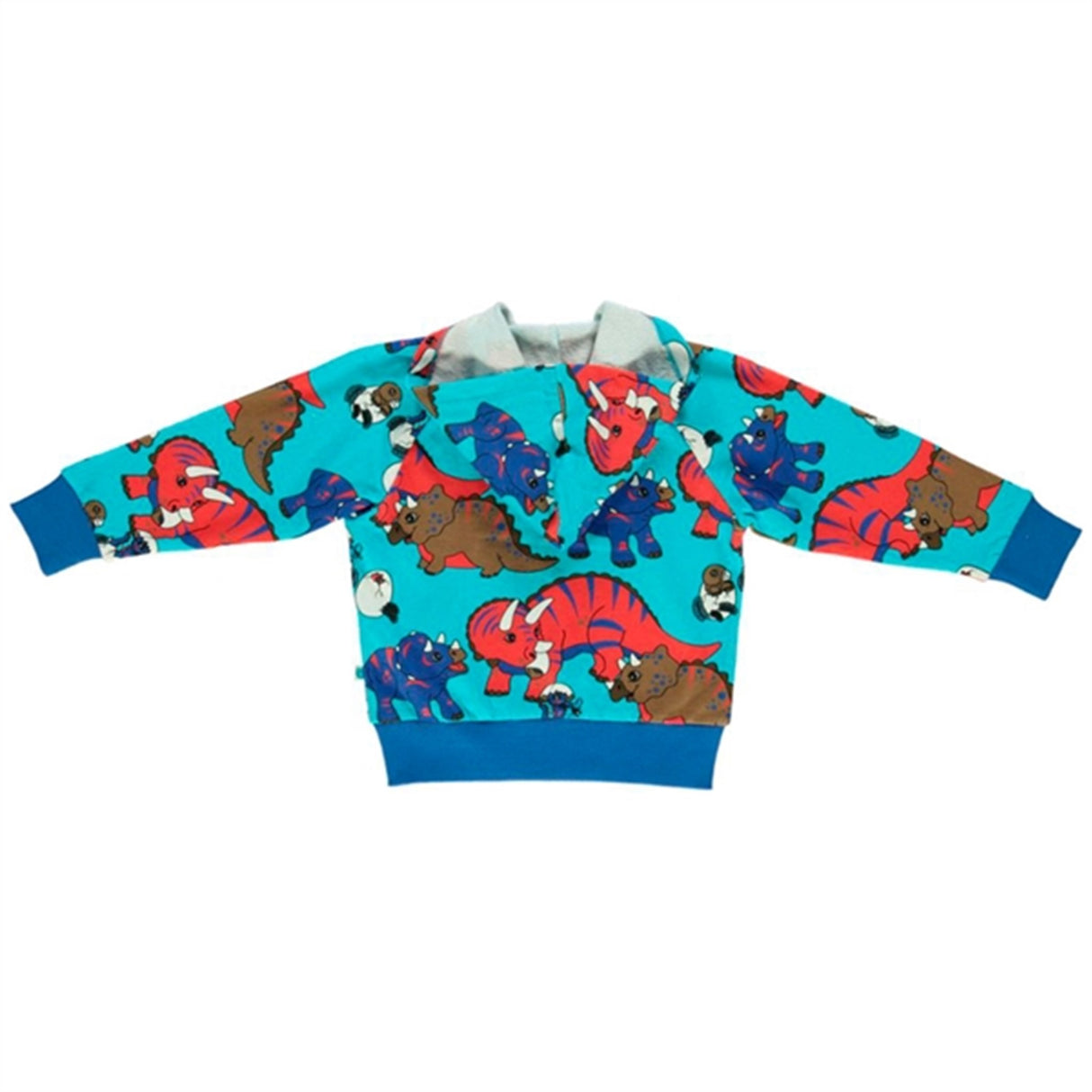 Småfolk Blue Atoll Dinosaur Glidelås Cardigan 2