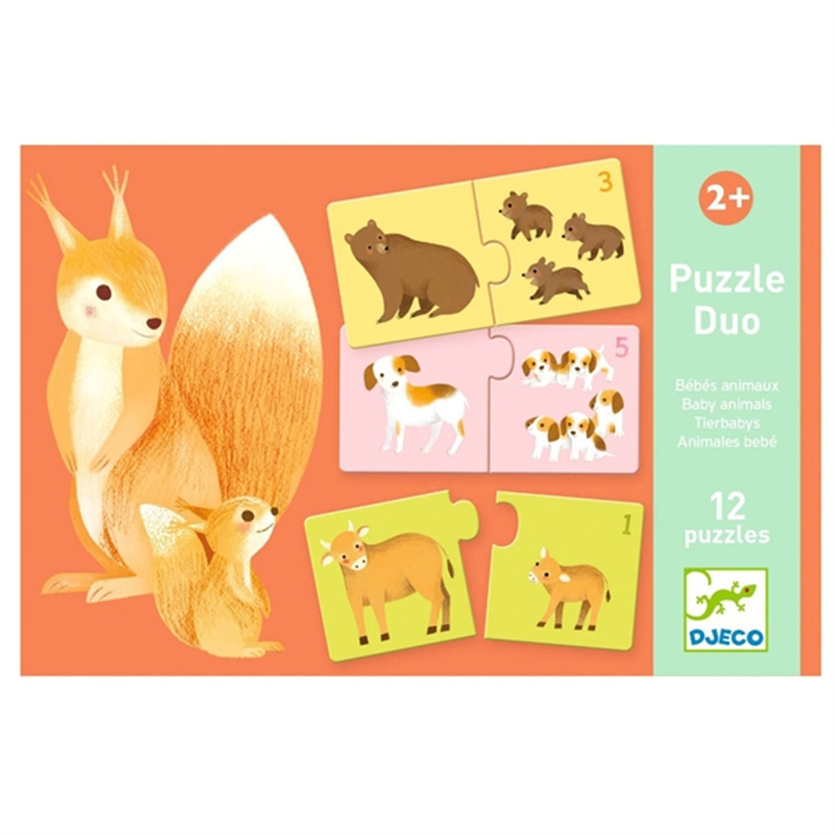 Djeco Puzzle Duo Baby Animals